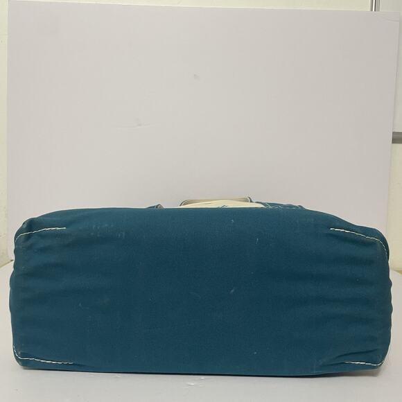 LL Bean Boat and Tote Canvas Bag Meduim USA Teal Blue Embroidered MiMi -See Pics - Picture 13 of 16